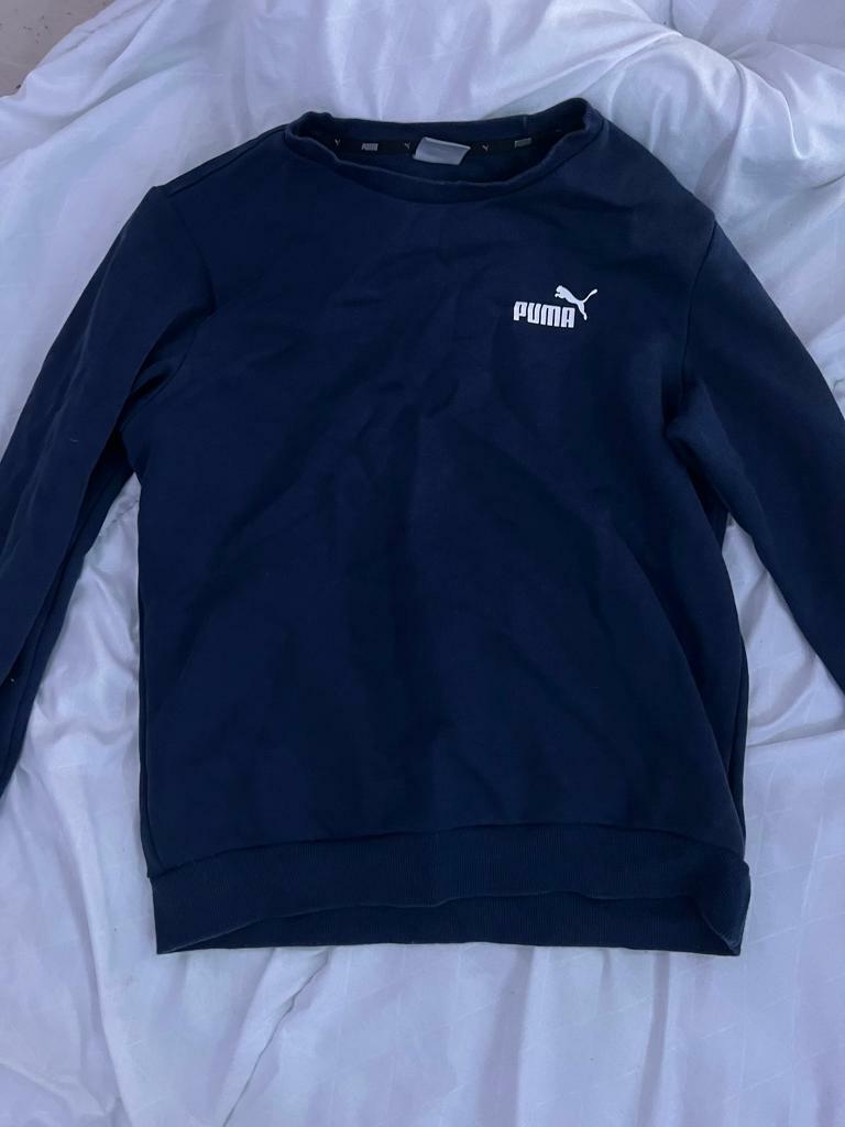 navy blue puma jumper